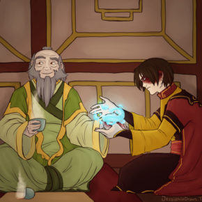 Zuko Heals Iroh (Switched Powers, Illustration 1)